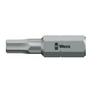 Screwdriver bit Wera 840/1 Z — Hex 3 mm, 25 mm length, 1/4" (25.4/4 mm) hexagonal shank