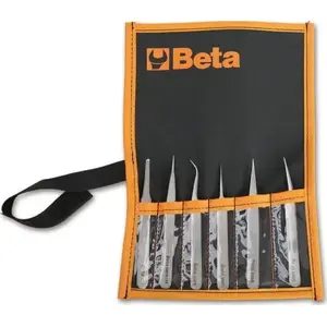 Pliers set Beta Tools 999/B6 — 6-piece stainless, non-magnetic tweezers set