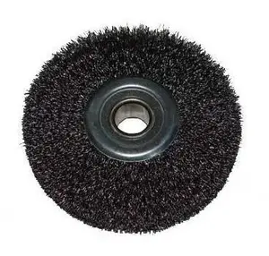 Brush disc Szczotpol TO150, 150 mm diameter, 22 mm bore, steel wire