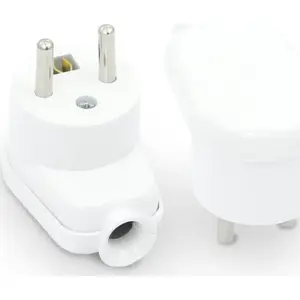 Electrical angled detachable plug socket Volteo VT-301-0010, 2P+Z, 16A, 250V, white