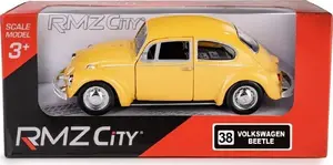 Daffi mechanical toy Volkswagen Beetle 1967, yellow, pull-back wind-up model