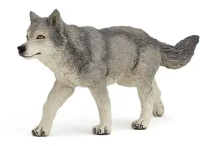 Figure Papo Grey Wolf PVC 245×110×120 mm — toy animal figurine
