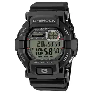 Rokaspulkstenis CASIO GD-350-1ER Unisex elektronisks, polimēra korpuss, CR2032 baterija, 53.4×50.8×18 mm, melns