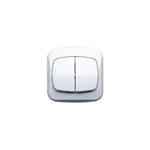 Wall switch connector Abex ATUT white — two-pole ceramic candle-holder connector
