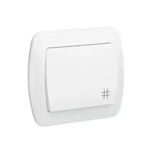 Electrical switch Kontakt-Simon AW7/11, white plastic housing, 250 V AC, 10 A, IP20, 90×37.5 mm