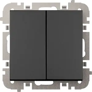 Wall-mounted candle-style switch ELEKTROPLAST Vestra 3811-19 black IP20 without frame