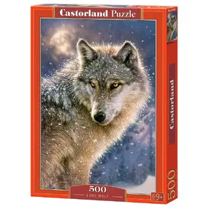 Пазл Castorland Lone Wolf 500 деталей — тема «Фауна», 225×325 мм, 9+