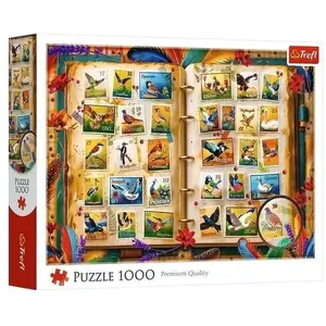 Jigsaw Puzzle TREFL 1000 pieces — Bird Stamp Collection atlas