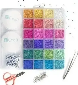 Bead set for jewelry making - small foot (assorted beads and findings)