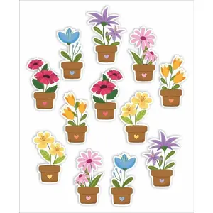 Window Decorations double-sided LearnHow 12 pieces - floral designs