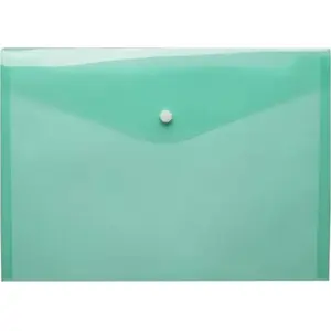 Envelope Folder D.Rect A4 green – D.Rect 323379, A4 document folder, plastic, single-pocket
