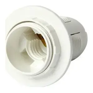 Plastic lamp holder with ring for E14 bulb, Unimet EX-S9100006