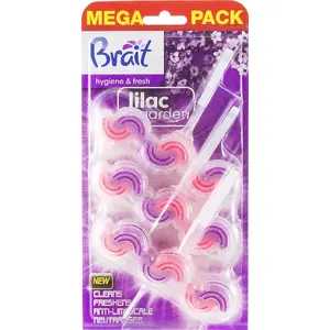 Toilet rim block Brait Hygiene & Fresh 2-phase Lilac Garden 3 x 45 g