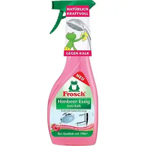 Mēslu noņēmējs Frosch BIO Auzu etiķis Aveņu 750 ml – kalkakmens noņēmējs vannas istabai un virtuvei