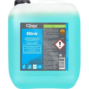 Моющее средство Clinex Blink 10 л — универсальный безследовый очиститель поверхностей, лимонный аромат
