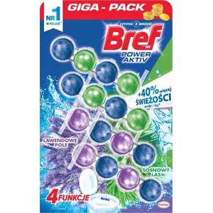 Подвеска для унитаза Bref Active Сосна и Лаванда 4×50 г — чистящие блоки для бачка