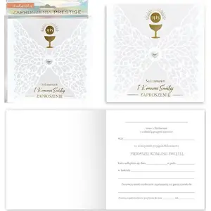 Communion Invitation Cards KUKARTKA (5 pcs) — Zaproszenie Komunia set of 5