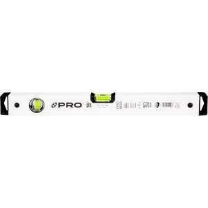 Spirit level PRO 60 cm with bubble vials for horizontal, vertical and 2% slope measurement