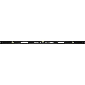 Spirit level PRO model 100-10HD U C with handle, profiled aluminium body, black finish, 100 cm