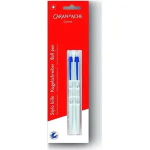 Ballpoint pen Caran d`Arche disposable 825, pack of 2, blue ink
