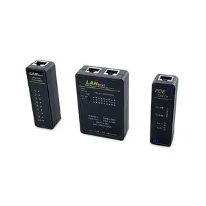 Network Cable Tester EQUIP — RJ45, BNC, RJ11/RJ12, PoE, 9V battery, black