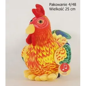 Mīkstā rotaļlieta Deef Kogut malowany 03530 — plīša gailis, modelis VIC 3530, krāsota auduma