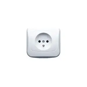 Electrical Double Socket Unimet ATUT with Protective Contact, White