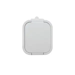 Socket outlet single surface-mounted Abex NT-16B2 2P+E splashproof with flap IP44 white