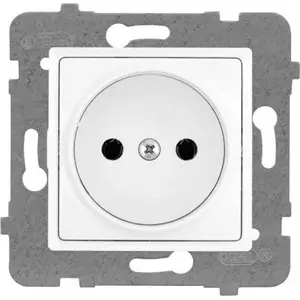 Electrical wall socket ROSA single white (used) model E+PL-57183