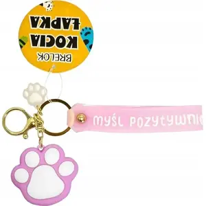 Keychain TEKA cat paw purple — TEKA 548470, decorative purple cat paw keyring
