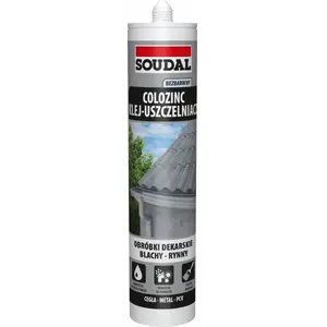 Герметик для металлических листов Soudal Colozinc бесцветный 290 мл