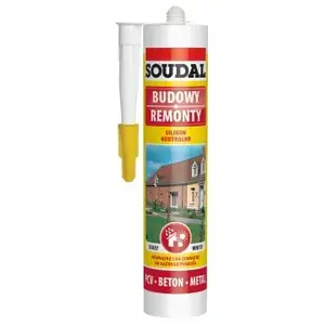 Строительный силикон Soudal SIL N SO BI 310 мл — нейтрального отверждения, белый