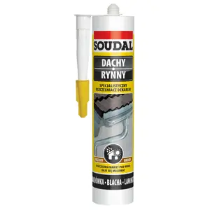 Jumta blīvējums Soudal 310 ml, sarkans — specializēts silikona blīvējums jumtiem