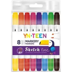 Marker set INTERDRUK Sketch Line — 8 colors (YN TEEN)