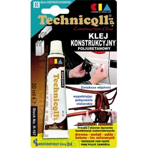 Konstrukciju poliuretāna līme Technicqll R-167 20 ml blisterī (C2-R167)