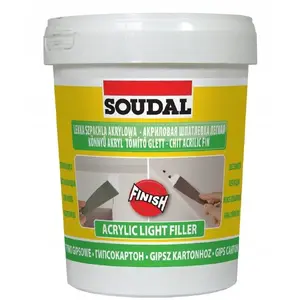 Акриловая шпатлёвка Soudal 0,9 л — белая