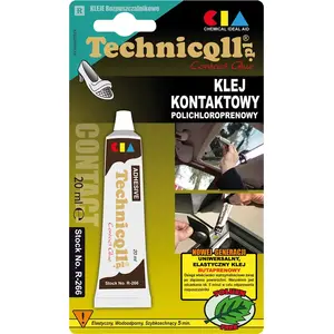 Kontaktlīme Technicqll R-266 20 ml — šķīdinātājā bāzēta kontaktlīme materiālu līmēšanai