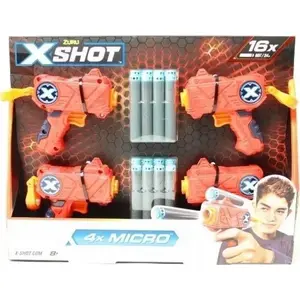 Blasteru komplekts Zuru Excel Micro 4 gab. — 16 putu bultas, kompakti blasteri