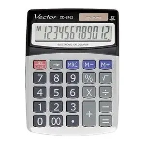 Desktop calculator CASIO VECTOR KAV CD-2462 — basic arithmetic functions, 12-digit display