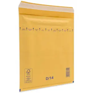 Bubble Mailer EMERSON D/14 brown — padded postal envelope 200×275×100 mm