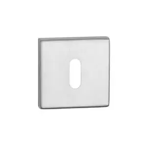 Square escutcheon plate METAL-BUD MP SZ SSKK stainless steel for key-operated locks