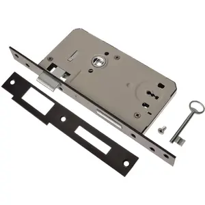 Recessed gate lock Jania model Z110, right-hand key, dimensions 90×63 mm