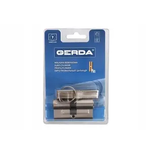 Mortise door handle set Zabi WK30/40 H nickel satin — symmetric insert 30/40 mm