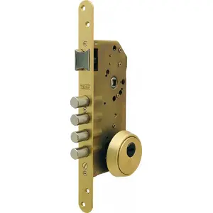 Mortise lock LOB R200B567L bronzed finish, reversible latch, mechanical deadbolt
