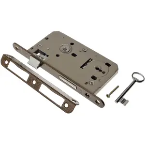 Door lock Jania Zamek 72/50 mm with key and lever Z079