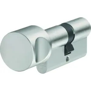 Cylinder lock SYNOLOGY 35×35 mm, matte nickel finish, long profile, 3 keys