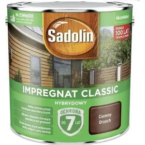 Koka impregnēšanas toneris SADOLIN Classic Hybrid 0,75 l, tumšais valrieksts