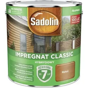 Wood Impregnating Stain SADOLIN Classic Hybrid 7 Years Mahogany 2.5 L