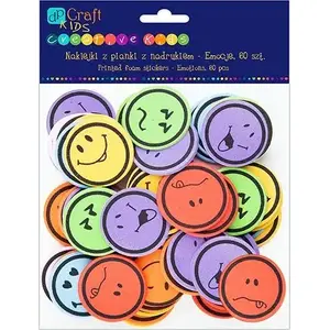 Foam Stickers Dalprint DPCRAFT Emocje set, printed, 60 pieces