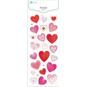 Dalprint craft glitter stickers hearts pack — Dalprint DPCRAFT AK665DLP, 25 pieces